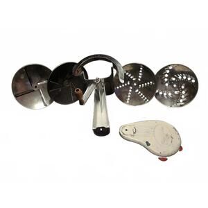 Vintage Rival Shred-O-Meat Manual Food Slicer with Multiple Blades